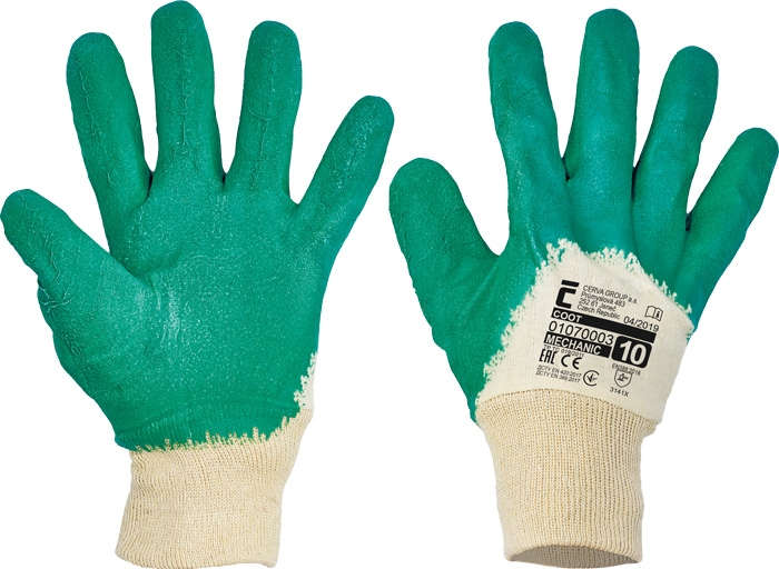Červa COOT rukavice máč. v zeleném latexu - 8