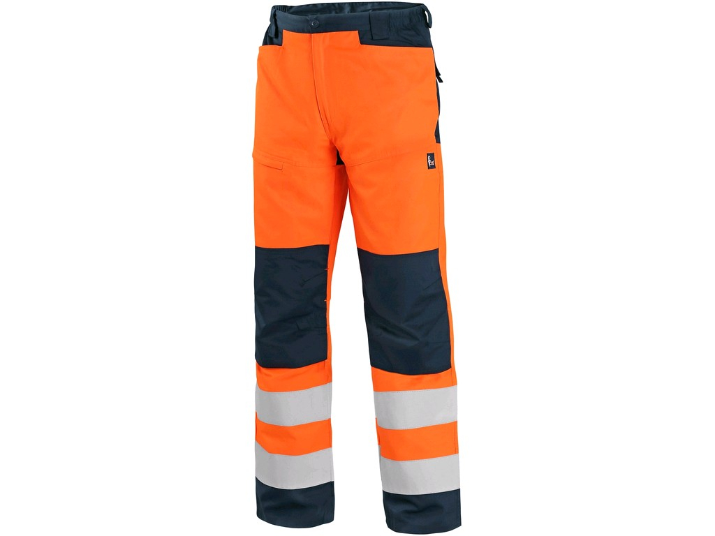 CXS Kalhoty HALIFAX, výstražné se síťovinou, pánské, oranžovo-modré, vel. 56