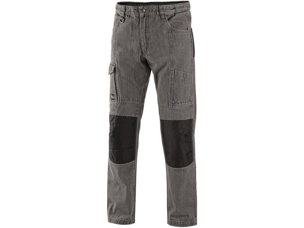 CXS Kalhoty jeans NIMES III, pánské, šedé-černé vel.50