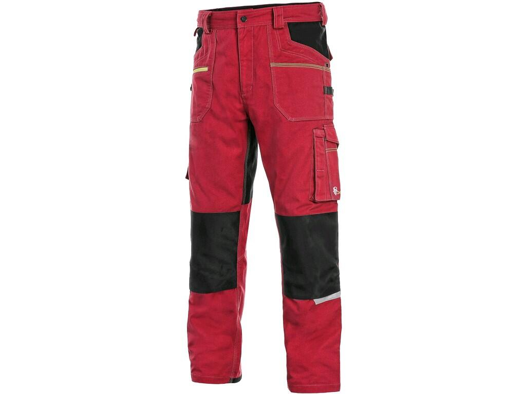 CXS Kalhoty CXS STRETCH, pánské, červeno-černé, vel. 56