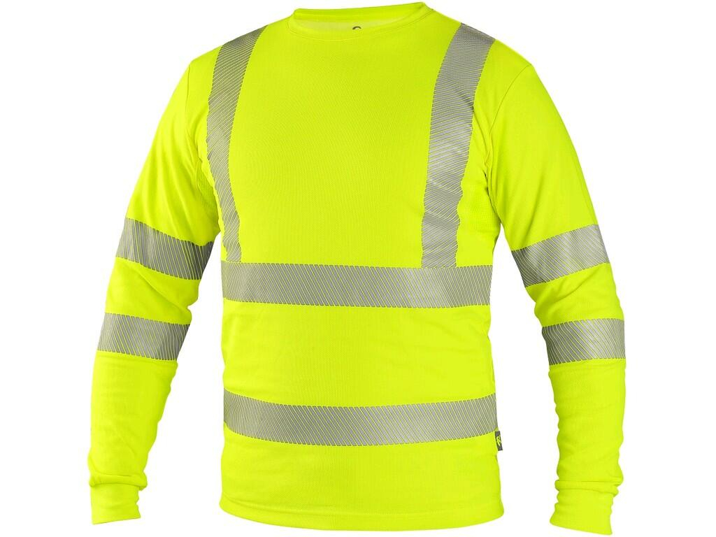 CXS Pánské výstražné tričko s dlouhým rukávem OLDHAM žluté vel.L