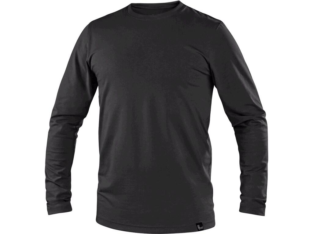 CXS Pánské tričko s dlouhým rukávem SIMON černé vel.4XL