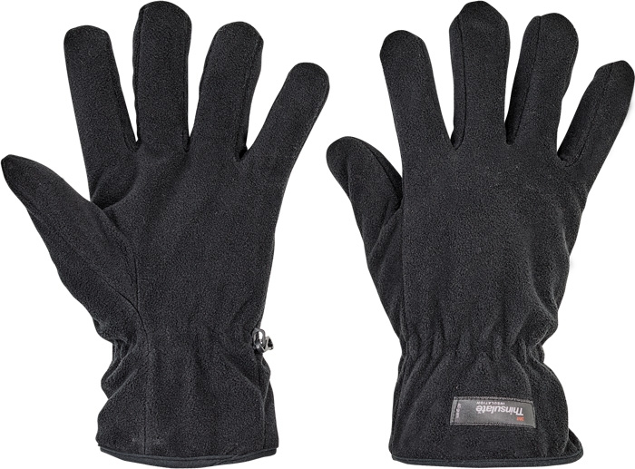 Červa MYNAH rukavice zimní fleece UN černé - M