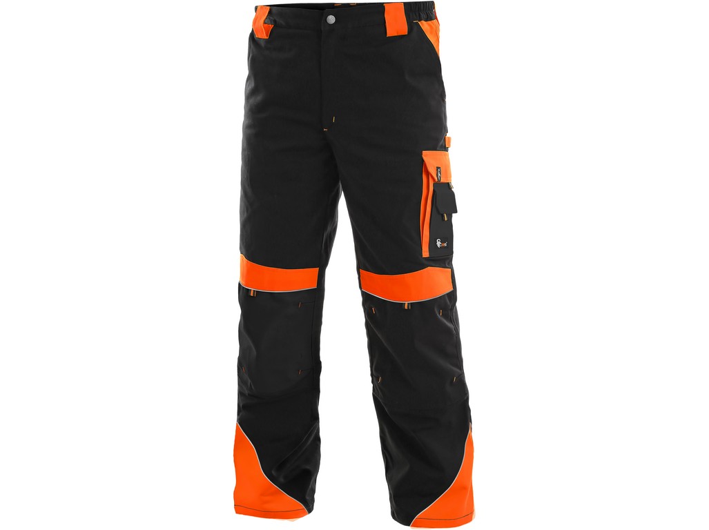 CXS Pánské kalhoty SIRIUS BRIGHTON, černo-oranžová, vel. 64