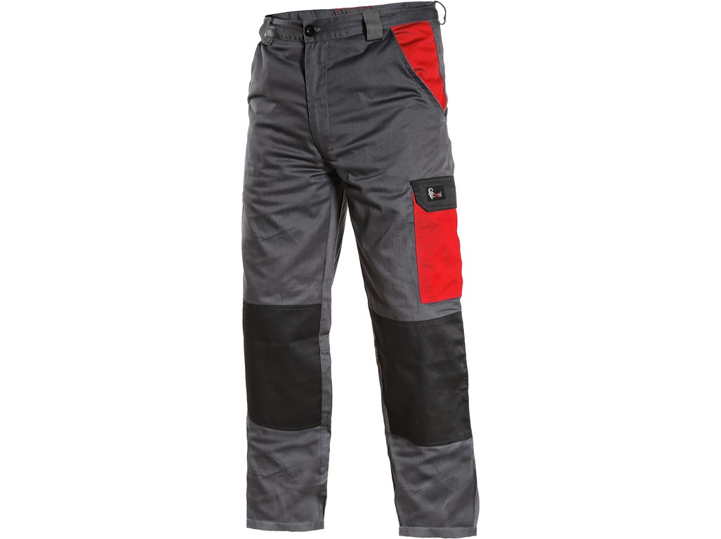 CXS Pánské kalhoty PHOENIX CEFEUS, šedo-červené, vel. 64