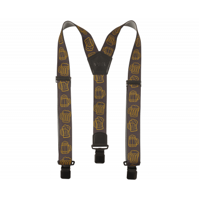 Nastavitelné univerzální šle BENNONKY BEER BRACES BLACK/YELLOW